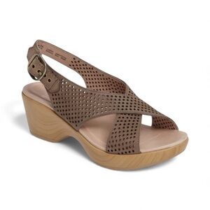 Dansko Jacinda Leather Platform Sandal - Size: 40